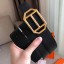 Hermes Pad Reversible Belt In Black/White Epsom Leather QY00259