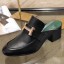 Hermes Paradis Mule In Black Calfskin Leather QY00121