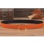 Hermes Quentin 32 MM Orange Reversible Belt QY00675
