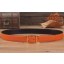 Hermes Quentin 32 MM Orange Reversible Belt QY00675