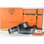 Hermes Reversible Belt Black/Black Snake Stripe Leather With 18K Silver H au Carre Buckle QY00759