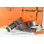 Hermes Reversible Belt Brown/Black Crocodile Stripe Leather With18K Drawbench Silver H Buckle QY00038