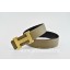Hermes Reversible Belt Gray/Black Classics H Togo Calfskin With 18k Gold With Logo Buckle QY01810