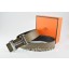 Hermes Reversible Belt Light Gray/Black Togo Calfskin With 18k Drawbench Silver H Buckle QY00375