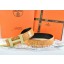 Hermes Reversible Belt Orange/Black Crocodile Stripe Leather With18K Gold Wave Stripe H Buckle QY00078