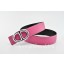 Hermes Reversible Belt Pink/Black Anchor Chain Togo Calfskin With 18k Silver Buckle QY00557