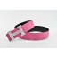 Hermes Reversible Belt Pink/Black Classics H Togo Calfskin With 18k Silver With Logo Buckle QY01268
