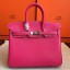 Hermes Rose Tyrien Epsom Birkin 25cm Handmade Bag QY00142