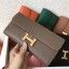 Hermes Taupe Epsom Constance Long Wallet QY00622