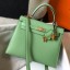 Hermes Vert Criquet Epsom Kelly 28cm Sellier Handbag GHW QY01734