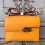 Hermes Yellow Goatskin Verrou Shoulder Handmade Bag QY01416