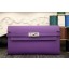 High Quality Hermes Kelly Longue Wallet In Purple Epsom Leather QY02133