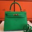 Hot Hermes Bamboo Epsom Kelly Sellier 28cm Handmade Bag QY01132