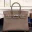 Hot Hermes Birkin 30cm 35cm Bag In Etoupe Clemence Leather QY02027