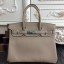 Hot Hermes Birkin 30cm 35cm Bag In Grey Clemence Leather QY00460