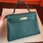 Hot Hermes Malachite Clemence Kelly Retourne 32cm Handmade Bag QY02334