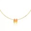 Imitation AAA Hermes Cage d’H Necklace Red in Lacquer Yellow Gold QY02325