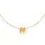 Imitation AAA Hermes Cage d’H Necklace Red in Lacquer Yellow Gold QY02325