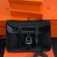 Imitation AAAAA Hermes Halzan Bag In Black Clemence Leather QY02405