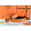 Imitation AAAAA Hermes Reversible Belt Orange/Black Togo Calfskin With 18k Gold Double H Buckle QY00543