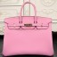 Imitation Hermes Birkin 30cm 35cm Bag In Pink Clemence Leather QY00499