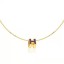 Imitation Hermes Cage d’H Necklace Purple in Lacquer Yellow Gold QY01540