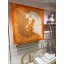 Imitation Hermes Casaque Stole In Beige And Orange Cashmere QY01617