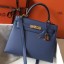 Imitation Hermes Kelly 28cm Sellier Handbag In Blue Agate Epsom Leather QY00642