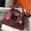 Imitation Hermes Lindy 26cm Bag In Bordeaux Clemence With PHW QY01179