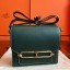 Imitation Hermes Mini Sac Roulis Bag In Green Swift Leather QY01541