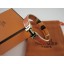 Imitation Hermes Orange Enamel Clic H Bracelet Narrow Width (12mm) In Gold QY00829