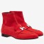 Imitation Hermes Red Saint Honore Ankle Boots QY02370