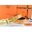 Imitation Hermes Reversible Belt Orange/Orange Crocodile Stripe Leather With18K Gold H Buckle QY00686