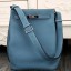 Imitation Hermes So Kelly 22cm Bag In Jean Blue Leather QY00194