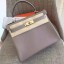 Knockoff Hermes Grey Clemence Kelly Retourne 28cm Handmade Bag QY00807