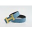 Knockoff Hermes Reversible Belt Blue/Black Classics H Togo Calfskin With 18k Gold With Logo Buckle QY00871