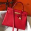 Replica AAAAA Hermes Red Clemence Kelly 32cm Retourne Handbag QY01350