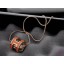 Replica Cheap Hermes 3D Pop “H” logo Snake Bone Orange Necklace in Pink Gold QY01782