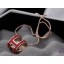Replica Hermes 3D Pop “H” logo Snake Bone Red Necklace in Pink Gold QY00039