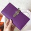 Replica Hermes Bi-Color Epsom Bearn Wallet Ultraviolet/Taupe QY02303
