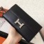 Replica Hermes Black Swift Constance Long Wallet QY01351