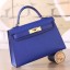 Replica Hermes Electric Blue Epsom Kelly Mini II 20cm Handmade Bag QY01313