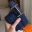 Replica Hermes H d’Ancre Reversible Belt In Indigo/Black Epsom Leather QY02401