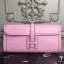 Replica Hermes Jige Elan 29 Clutch In Pink Crocodile Leather QY02138