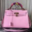 Replica Hermes Kelly 32cm Bag In Pink Crocodile Leather QY01211