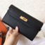 Replica Hermes Kelly Classic Long Wallet In Black Epsom Leather QY00671