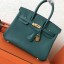 Replica Hermes Malachite Clemence Birkin 25cm Handmade Bag QY01916