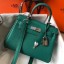 Replica Hermes Mini Kelly 20cm Handbag In Malachite Clemence Leather QY02136