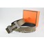 Replica Hermes Reversible Belt Light Gray/Black Togo Calfskin With 18k Gold Wave Stripe H Buckle QY01068