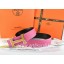 Replica Hermes Reversible Belt Pink/Black Togo Calfskin With 18k Orange Silver H Buckle QY01138